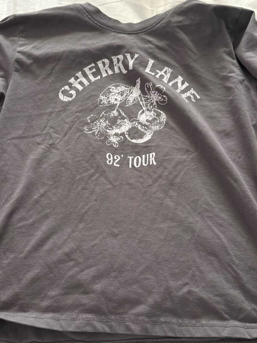 Cherry Lane Graphic Tee - Gray - Unbranded